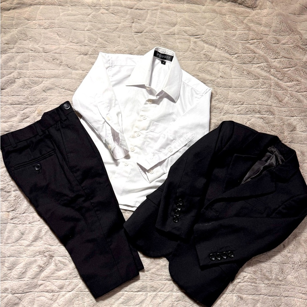 Black Suit with White Dress Shirt